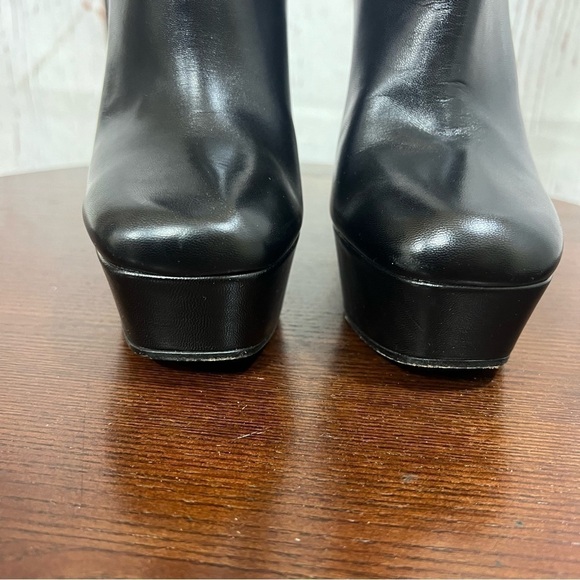 GUCCI LEATHER KNEE HIGH BOOTS 5.75” sky high heels & 1.75” platforms size 37.5 - Picture 12 of 16